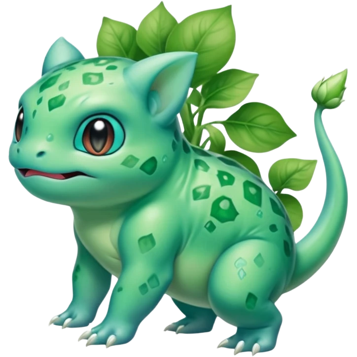 Ethereal Diaphanous Elegant Larvitar-Bulbasaur-animal emoji