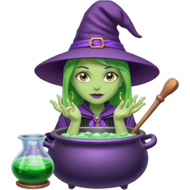 green witch cooking potion emoji