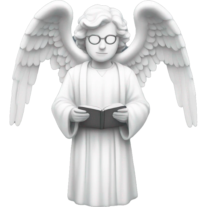  white academia angel statue emoji