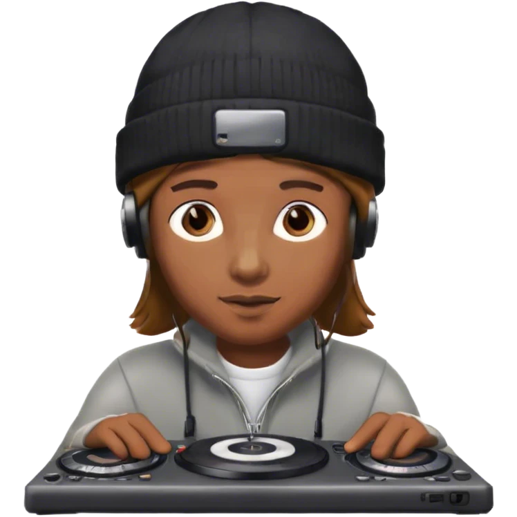 DJ avec un bonnet emoji