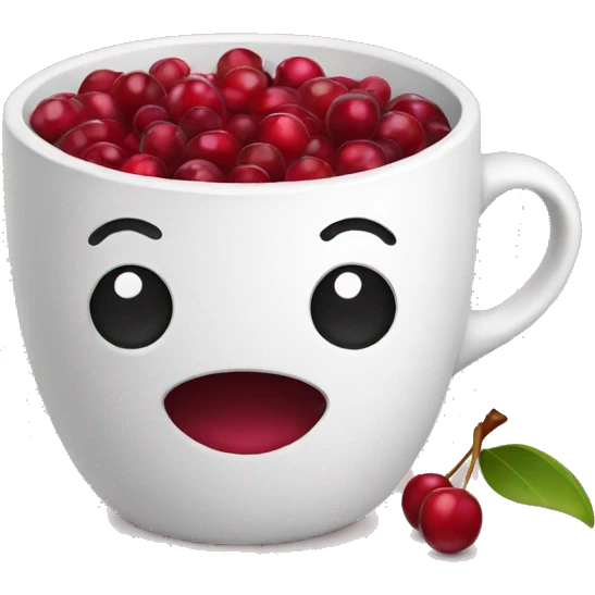 cup with cranberry  emoji