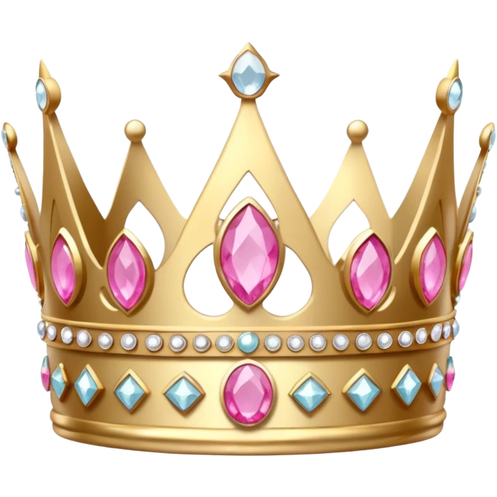 white and pink crown emoji