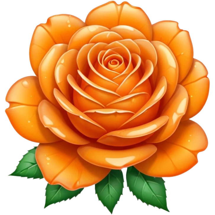 Ice rose orange emoji
