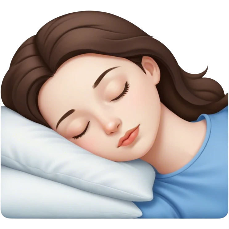 beautiful pale brunette girl sleeping emoji