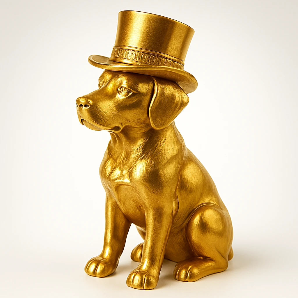 dog with tophat emoji
