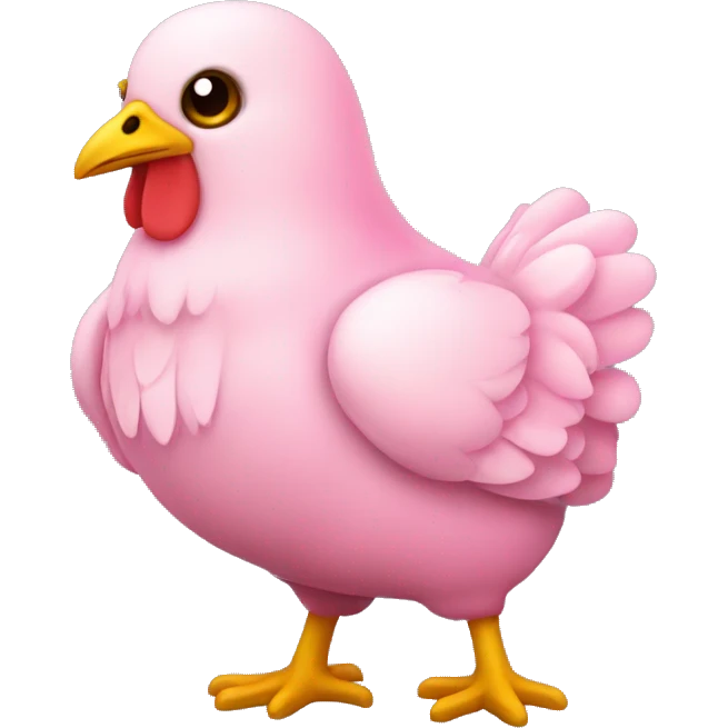 Pollito de color rosa  emoji