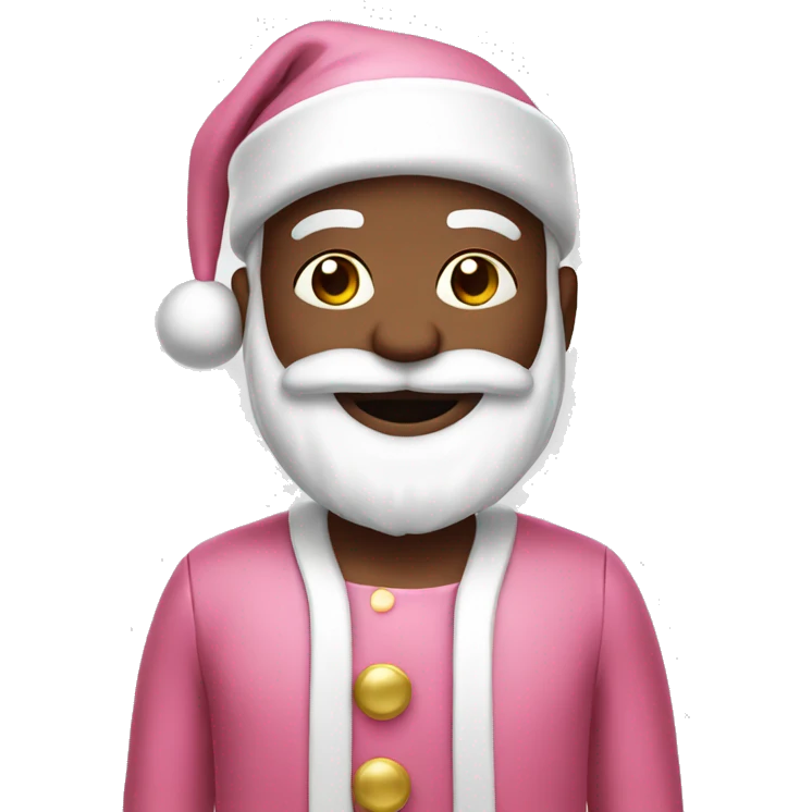 santa with cream pink costume emoji