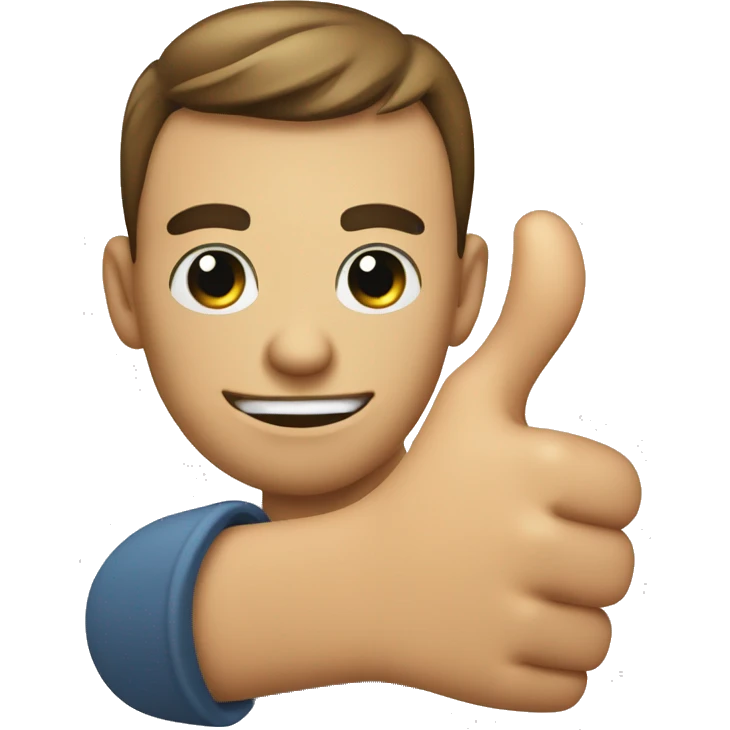 Thumbs up with rolling eyes emoji