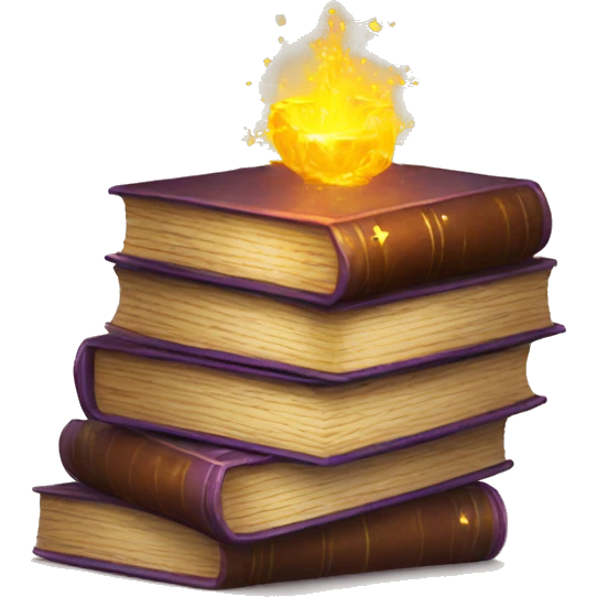 pile of magic spell books emoji