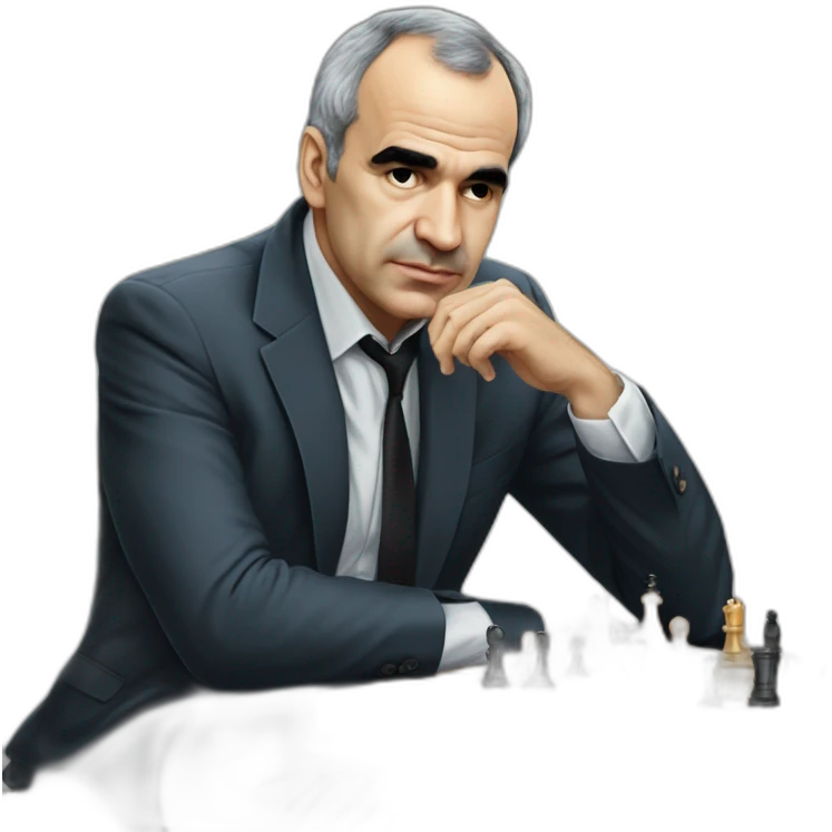 Garry Kasparov play chess over the board emoji