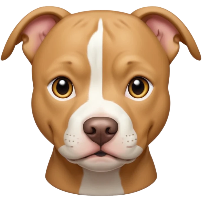 Light tan pitbull white markings emoji
