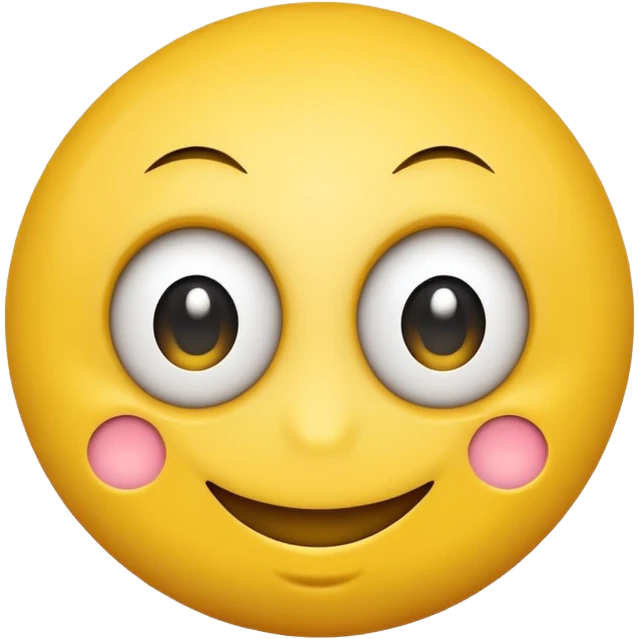 A yellow smiley face with big eyes emoji