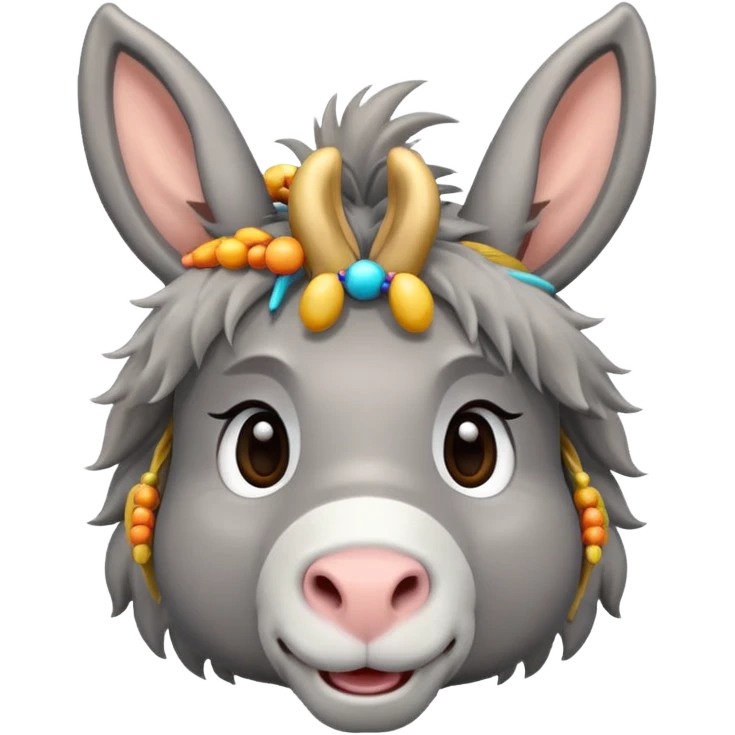 Cute donkey emoji