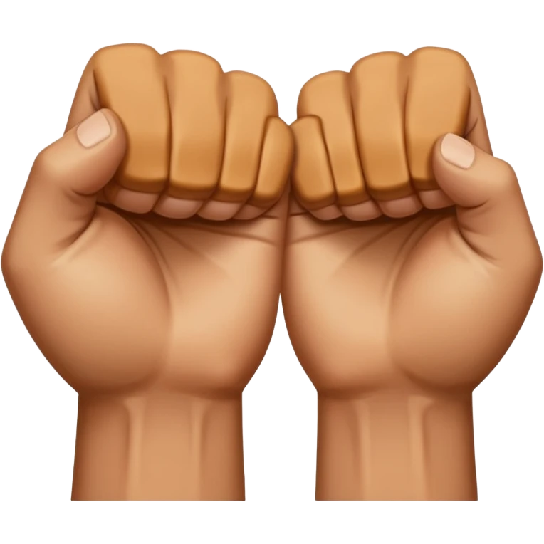 Left and Right fist from the top Perspektive with the Arms crossed over at the wrists  emoji