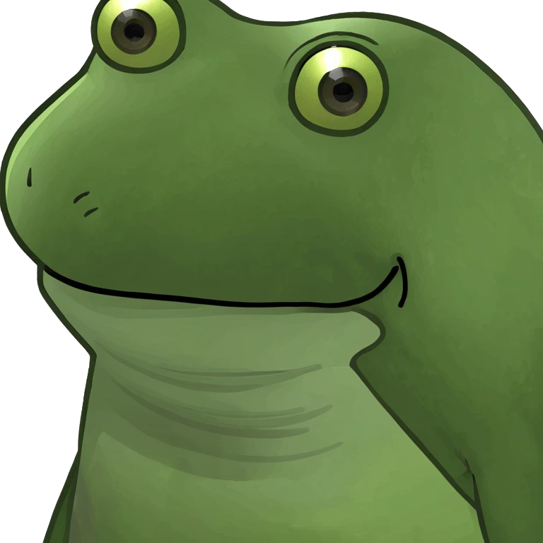 Frog sceptical emoji