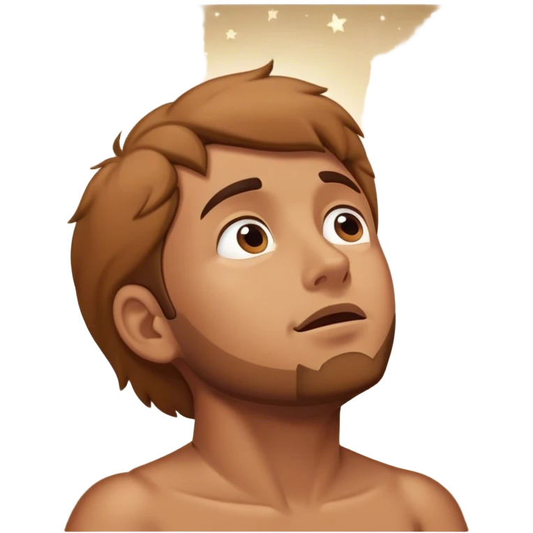 man looking up at stars emoji