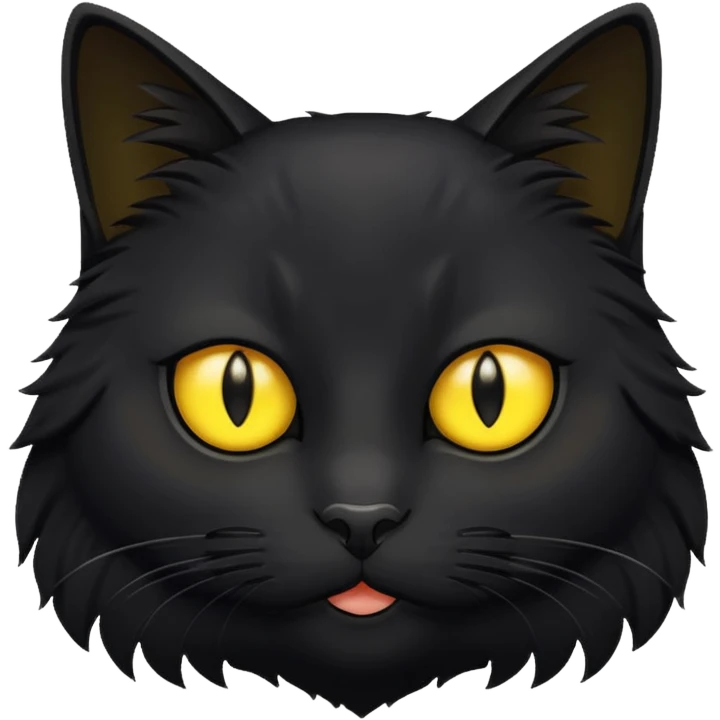 Black cat yellow eyes years emoji
