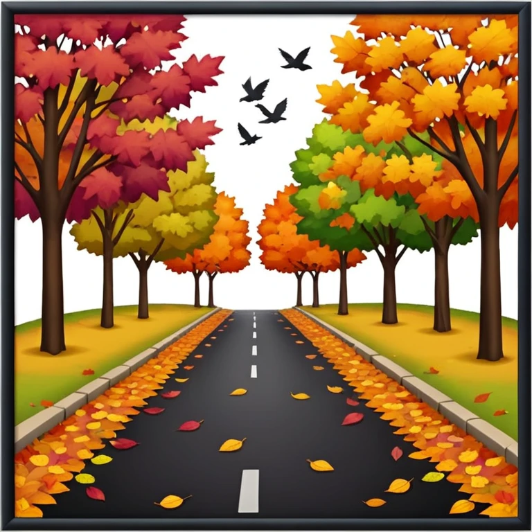 park in autumn emoji