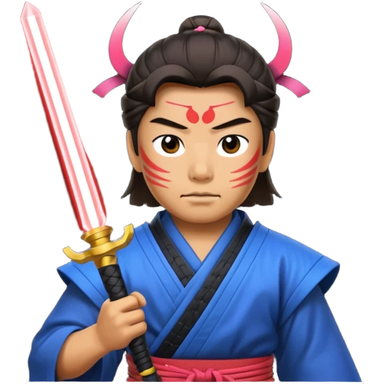 samurai with laser sword emoji