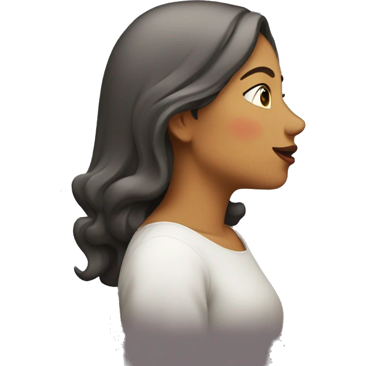Mujer dando beso emoji