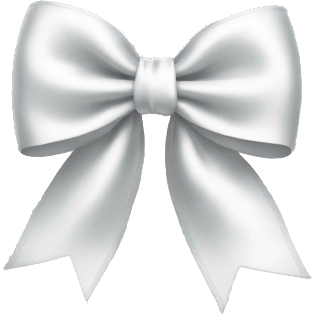 white satin bow emoji