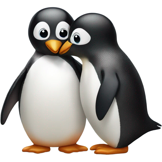 Penguin gives a kiss emoji