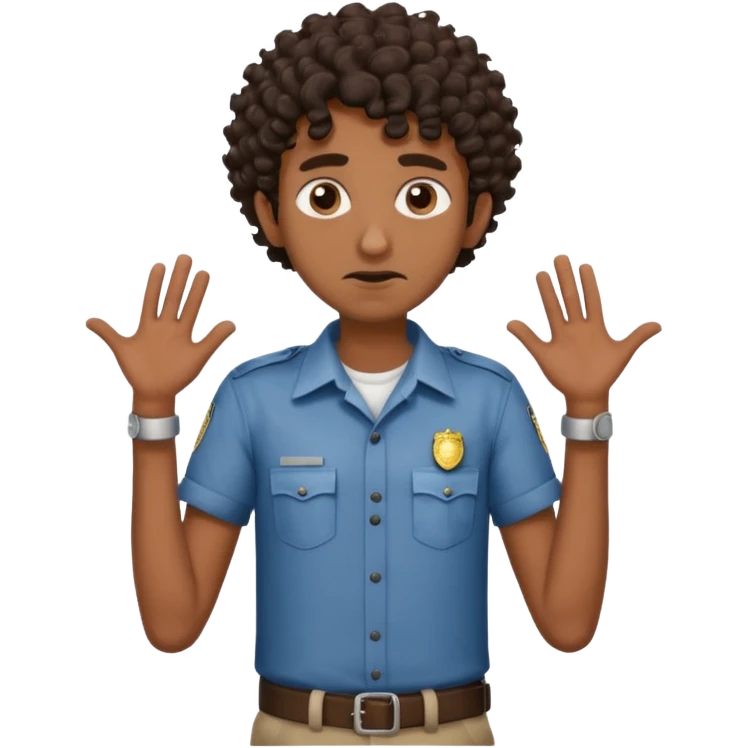 Make a dirty Indian with a shirt fro curly hair getting arrested. Make the Indian skinny too emoji