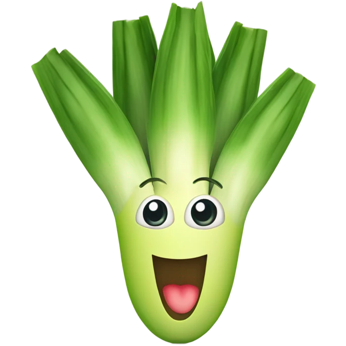 leek smiling emoji