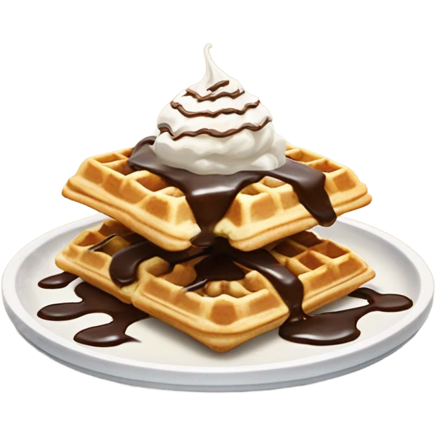 waffle with ice cream emoji