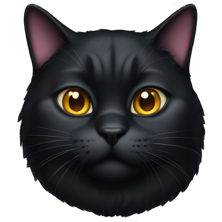 fat black cat emoji