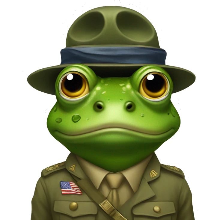 war veteran frog emoji