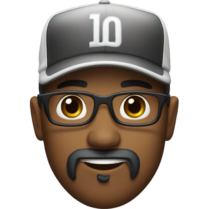LOL black baseball cap goatee emoji emoji