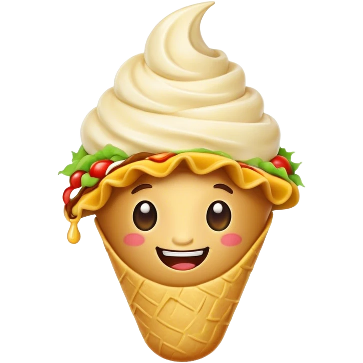 A talking taco that poops ice cream emoji