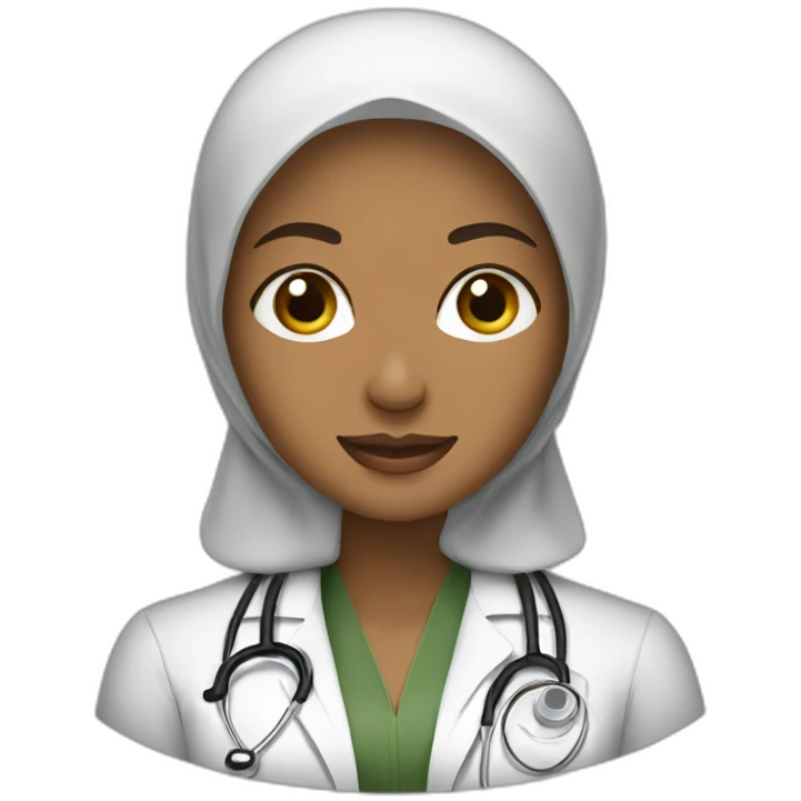 hijabi doctor with a cowboy hat emoji