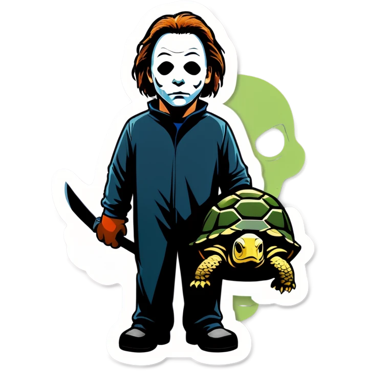 Michael Myers with a turtle  emoji
