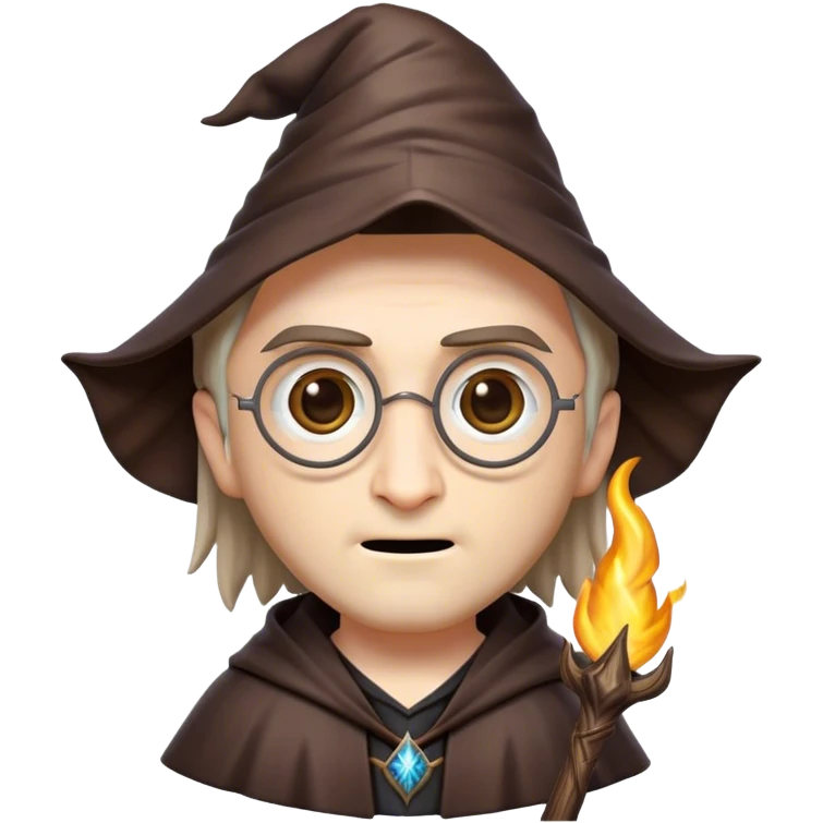 Cinematic Realistic Harry Potter Pop Culture Emoji, featuring a mystical, enchanted portrayal inspired by the iconic wizard rendered with lifelike magical details and dynamic lighting. emoji