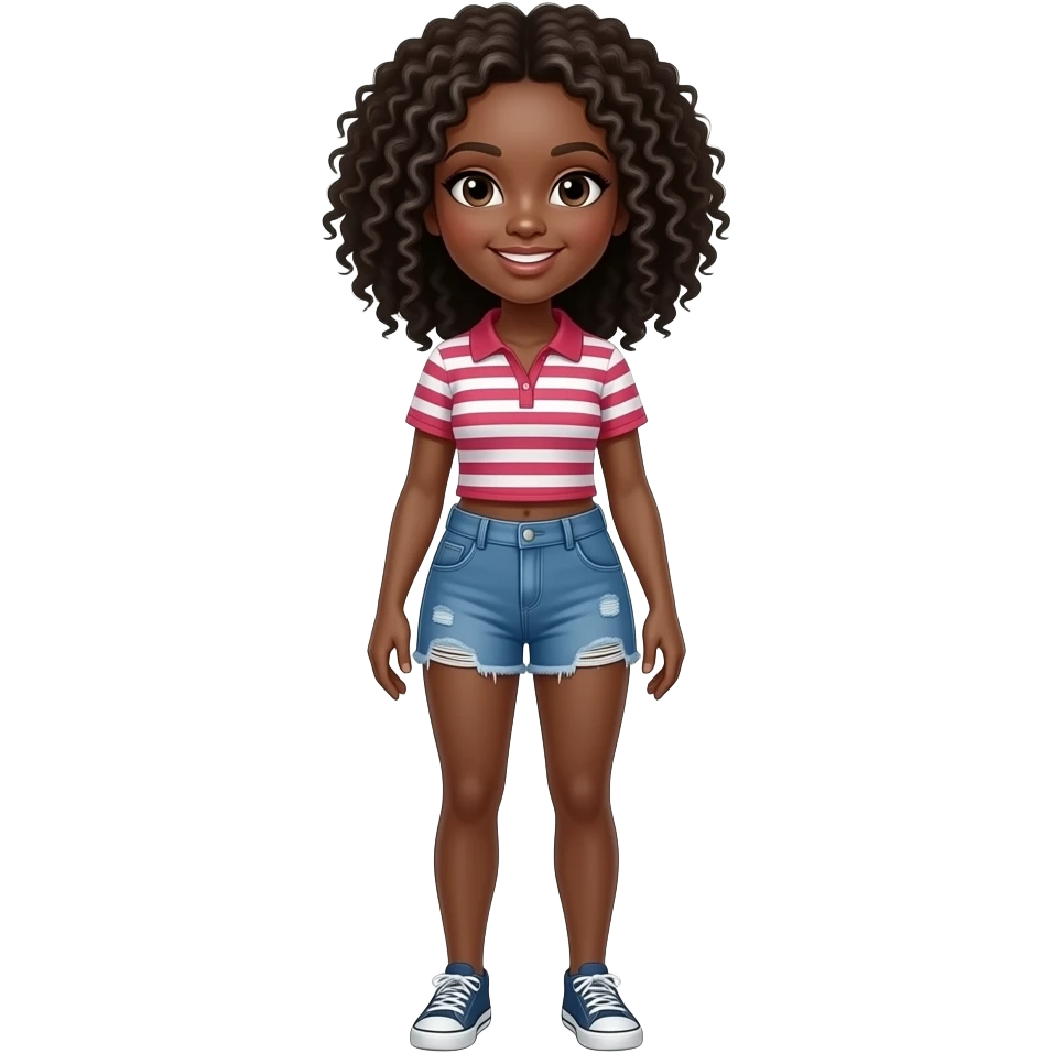 BLACK GIRL FULL BODY WITH HOUR GLASS FIGURE emoji