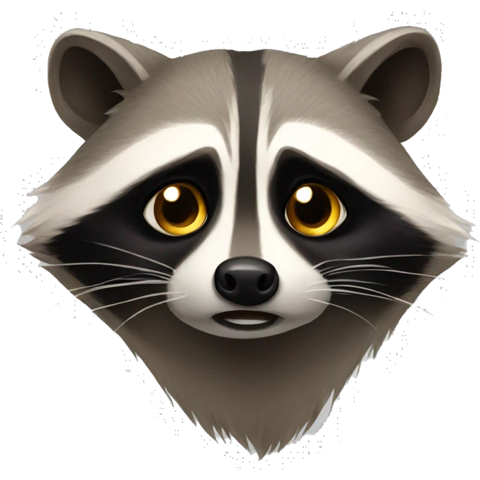Raccoon rolling his eyes emoji