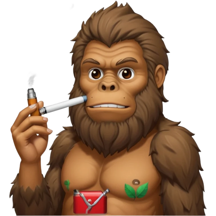 ai sasquash smoking a vape  emoji