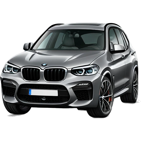 BMW x3m in donongton grey color with red salon emoji