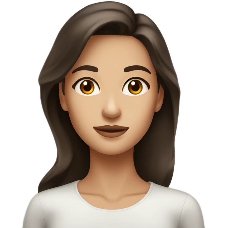 A very beautiful brunette woman with brown eyes emoji