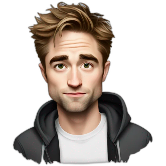 robert-pattinson cartoon wearing tee emoji