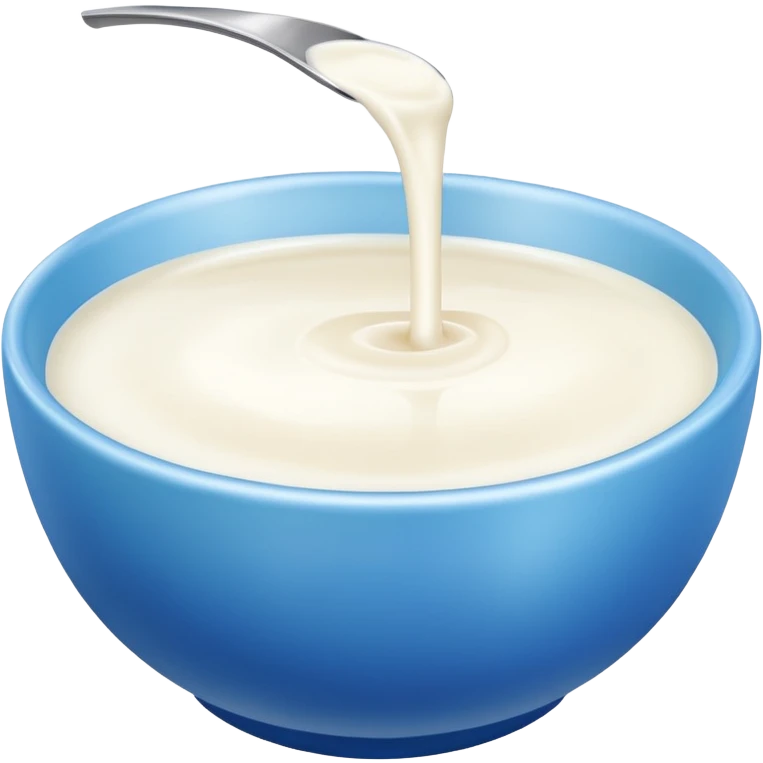 milk in a blue bowl emoji