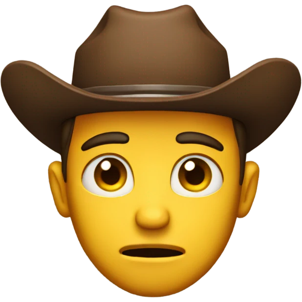 sad cowboy face emoji