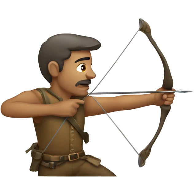 Man hunting with bow emoji
