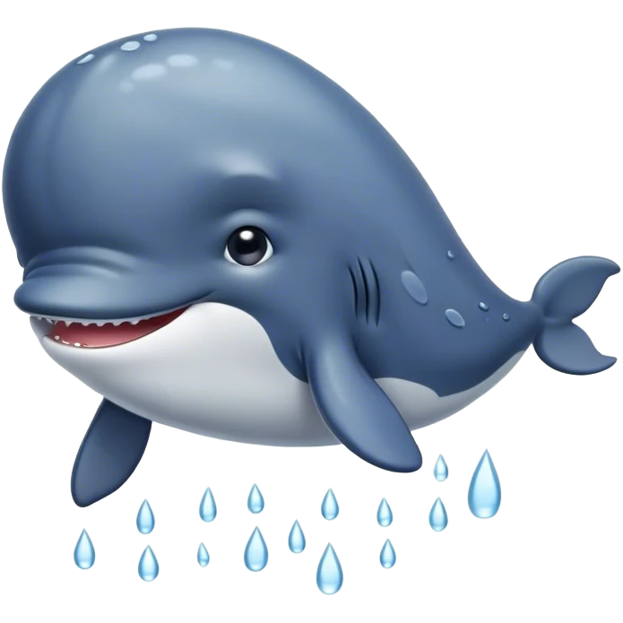 Crying whale emoji