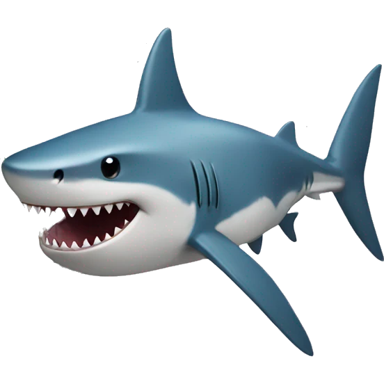 Shark with a flower  emoji