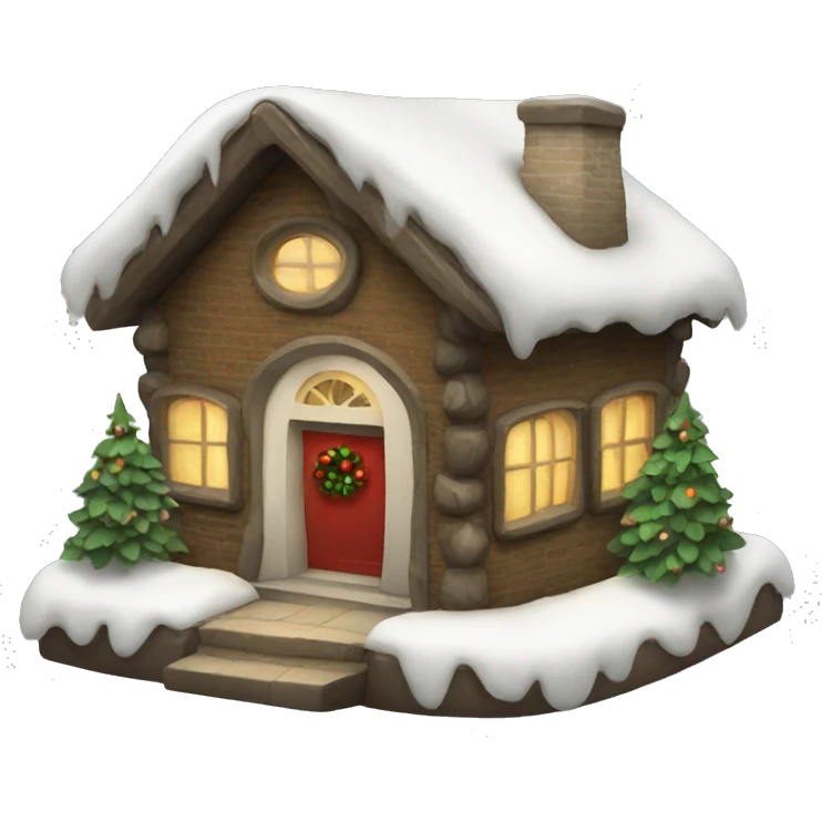 christmas cottage emoji