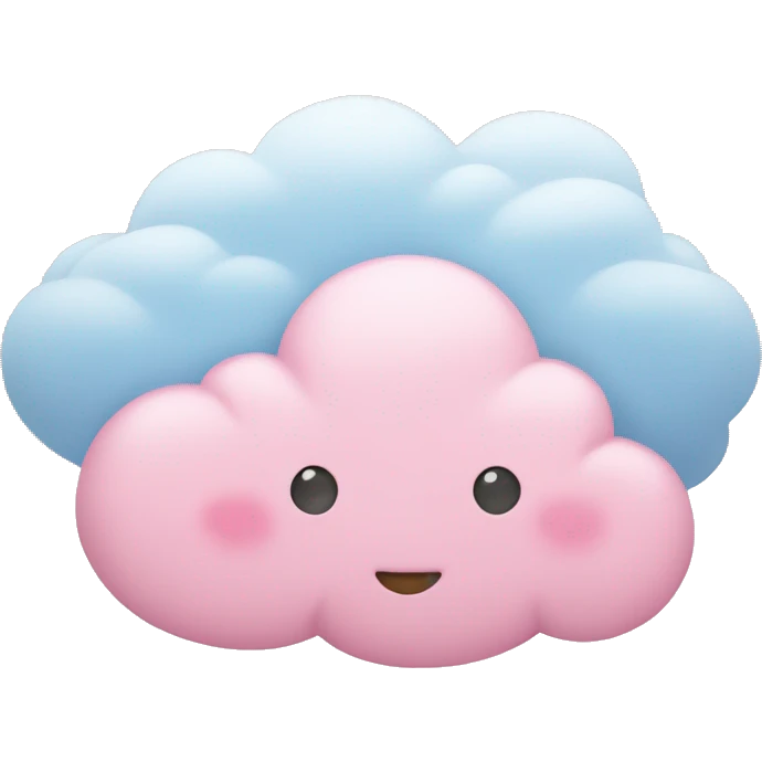 Cloud with baby pink heart emoji