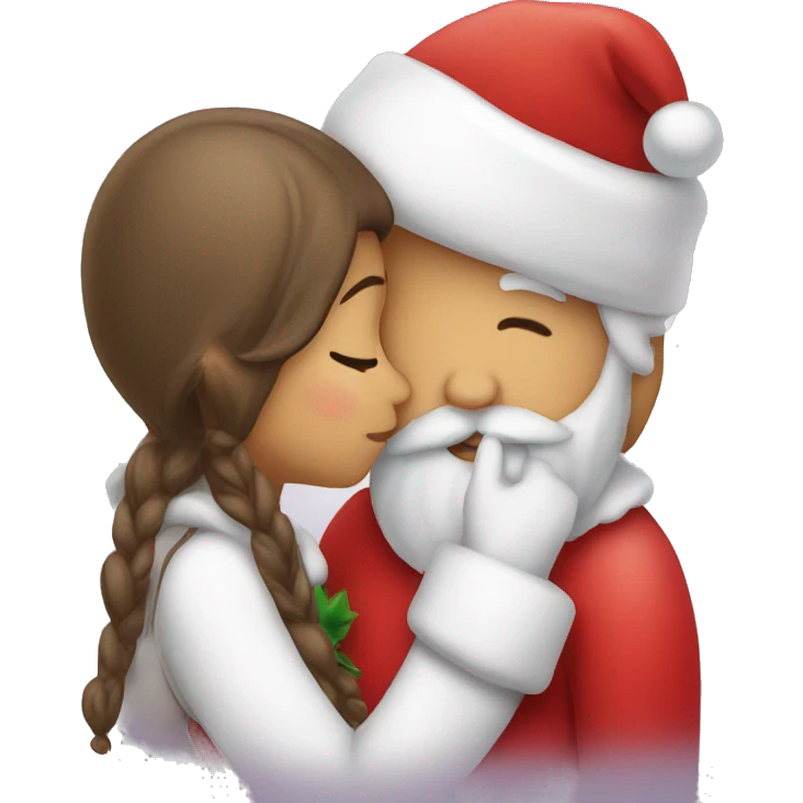 girl kissing santa  emoji
